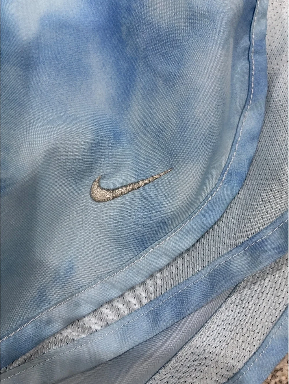 Nike Dri-FIT Light Blue Tie-Dye Running Shorts Size Small